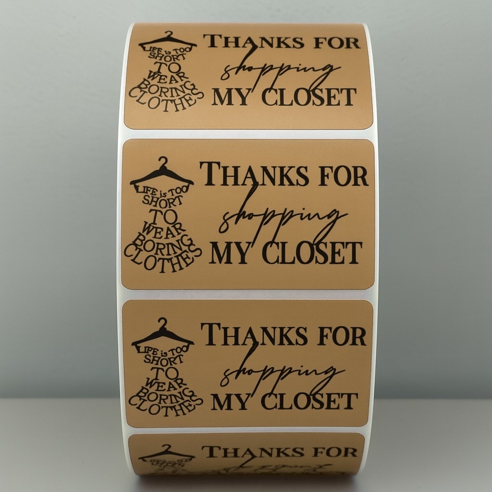 Thanks for Shopping My Closet Stickers – Cute Labels for Clothing Orders